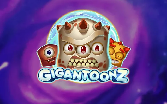 Capa do slot Gigantoonz com o alien Mega no centro