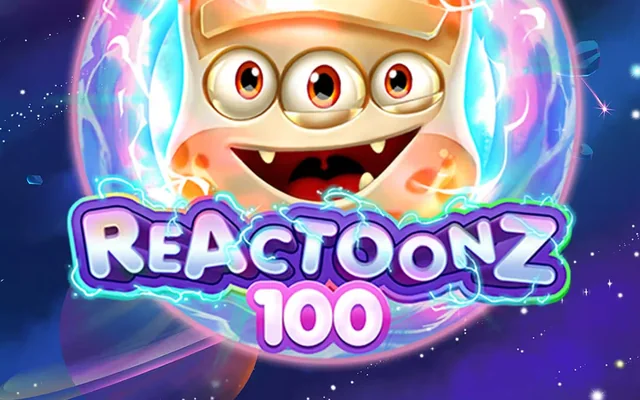 Capa do slot Reactoonz 100 com o Gargantoon dentro da esfera de energia