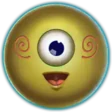 Símbolo amarelo de um olho do Reactoonz