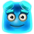 Símbolo azul de dois olhos do Reactoonz