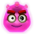 Símbolo rosa de dois olhos do Reactoonz