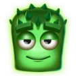 Símbolo verde de dois olhos do Reactoonz